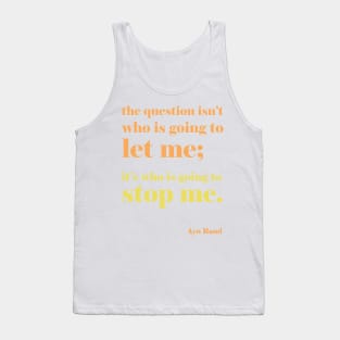 Ayn Rand Quote - rust color scheme Tank Top